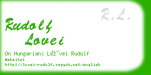 rudolf lovei business card